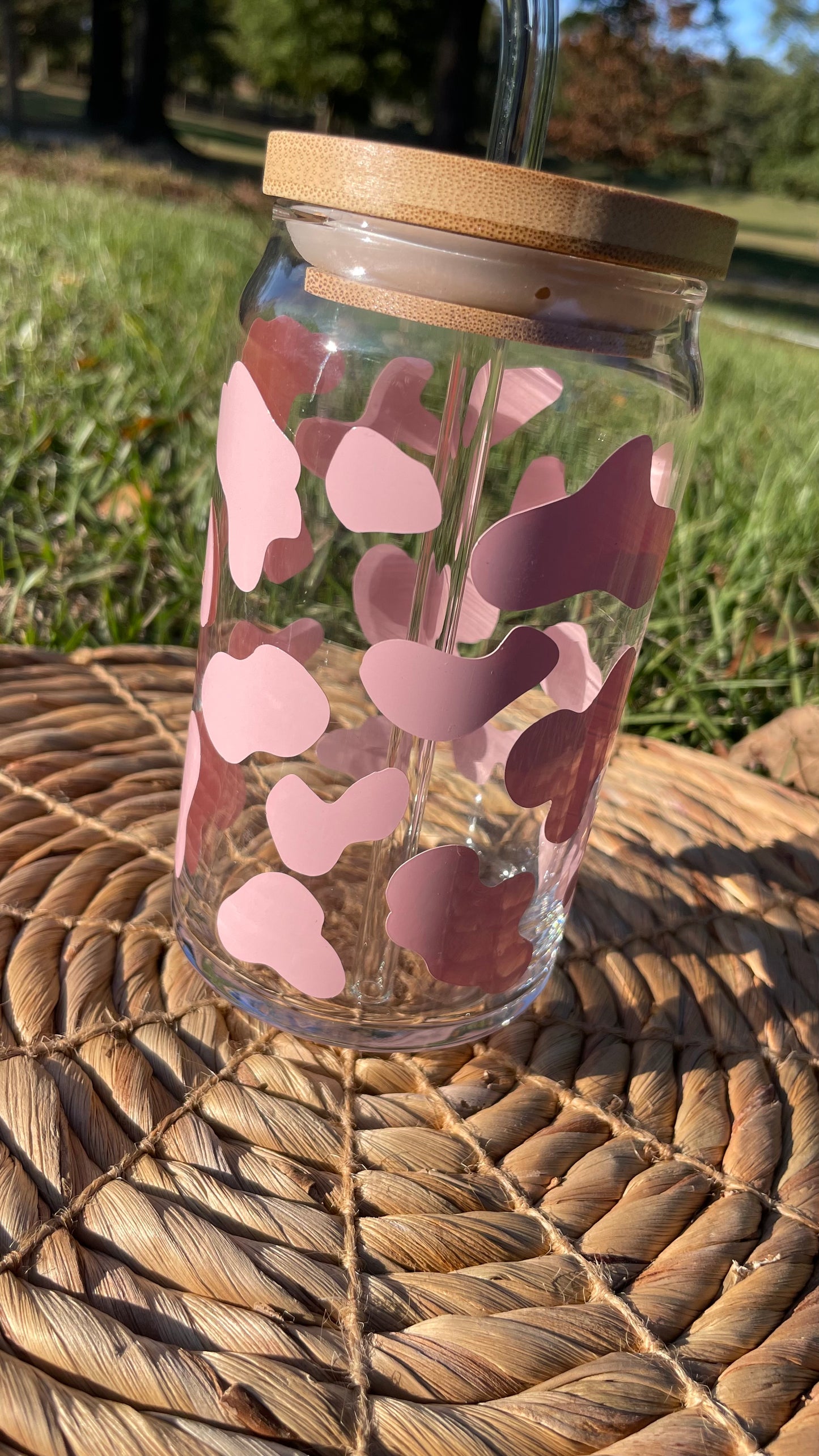 Cow Prints Glass Cup