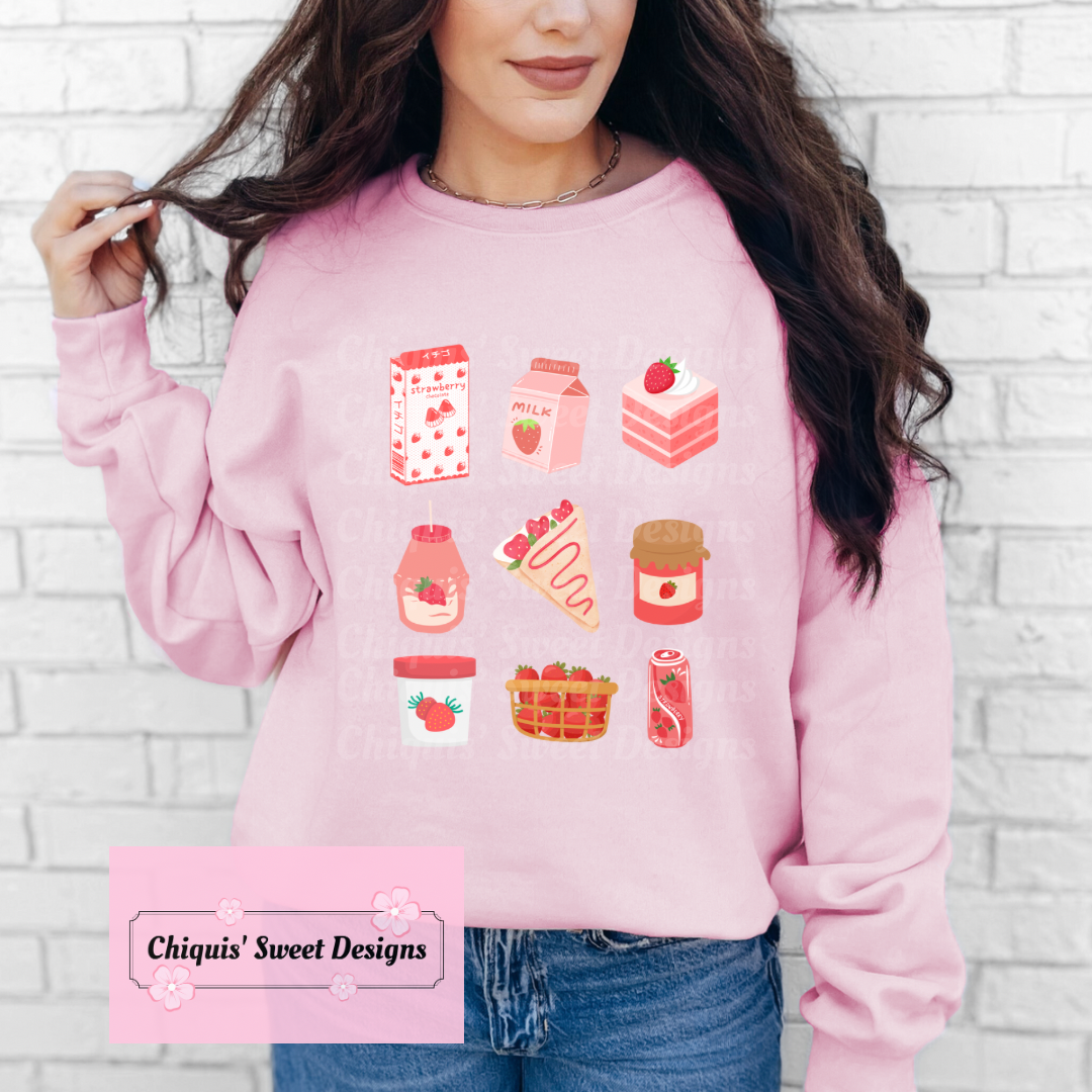 Strawberry Collage Sweatshirt